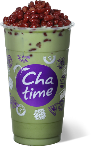 Matcha Red Bean Milk Tea